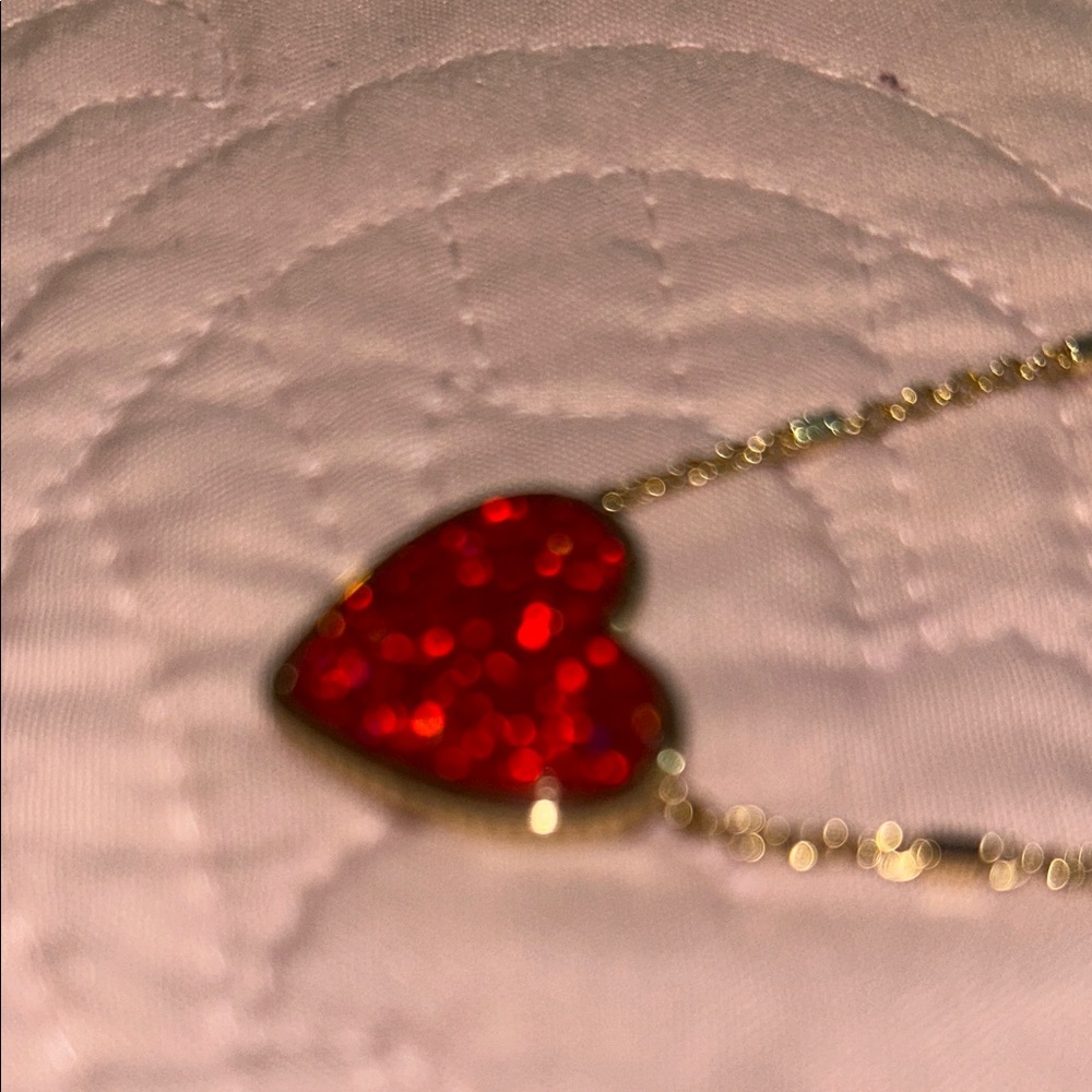Kendra Scott Red Heart Necklace